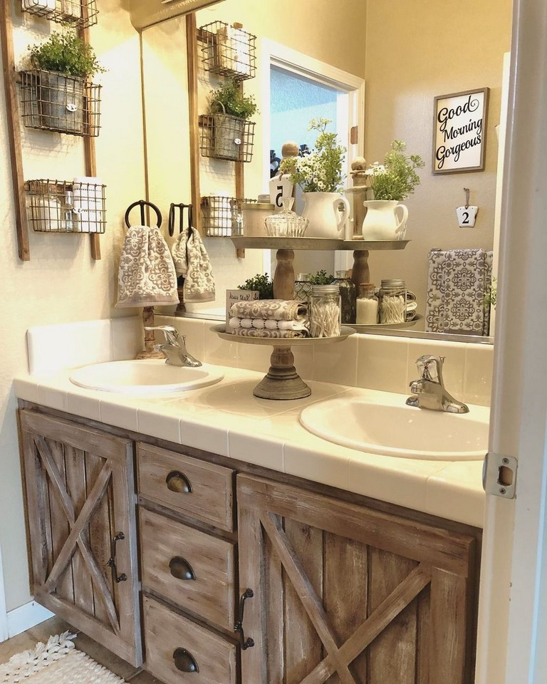 32 Trendy Farmhouse Bathroom Vanity Ideas